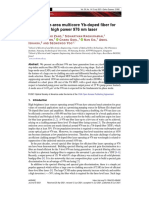 Large-Mode-Area Multicore Yb-Doped Fiber For An Efficient High Power 976 NM Laser