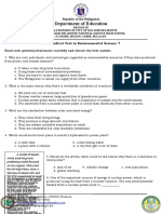 4th Periodical Test in Environmental Science 7 (Final)