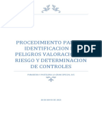 Procedimiento para La Identificación de Peligros, Valoración de Riesgos 2023