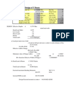 Design of T Beam Using SP16 Economic Depth and Check