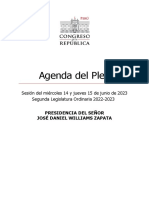 Agenda Del Pleno Del Congreso 14 y 15 Junio