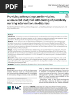 Providing Telenursing Care For Victims: A Simulated Study For Introducing of Possibility Nursing Interventions in Disasters