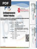 Certificado Pro Bolivia