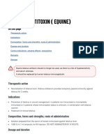 TETANUS ANTITOXIN (EQUINE) - MSF Medical Guidelines