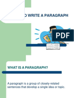 Auerbach Slideshow How To Write A Paragraph