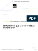 Izaje Crítico. Qué Es y Cómo Crear Un Plan (PDF) ?