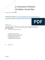 Test Bank For Essentials of Medical Language 4th Edition David Allan Rachel Basco