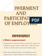 Empowerment and Participation of Employees