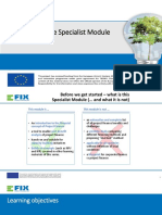 F. Project Finance Specialist Module