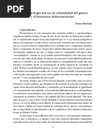 Mendoza. La Epistemologia Del Sur La Colonialidad Del Genero y El Feminismo Latinoamericano.