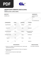 Aromatizante Ambiental Base Alcohol - Formulas LAR