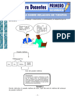 Problemas Sobre Relacion de Tiempo para Primero de Secundaria