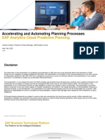 Accelerating and Automating Your Planning Processes With SAP Analytics Cloud Predictive Planning (May 19th 2022, Philips)