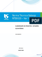 Nts0020 - Ver 1 Elaboração de Projetos - Estações Elevatórias