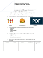 Examen de Conocimiento Del Medio Tercer Trimestre