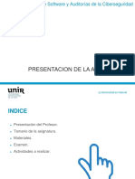 Desarrollo Seguro de Software y Auditoria de La Ciberseguridad Semana 1 Presentación v2