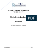 M.SC Biotechnology AY 2018 19