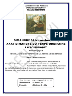 04 Novembre 2018 31e Dimanche Du Temps Ordinaire Toussaint