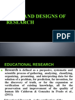 Types and Designs of Research