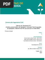 Informede Laboratorio de Tecnologia Del Concreto