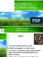 BTE101 Lecture17.2 AgBioTechApp SeedQuality HerbicideResistance MHU BRACU SummerSemester2021