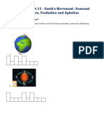 Module 13 14 15 Earths Movement Seasonal Changes Perihelion and Aphelion