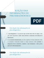 Aula 6 - Devolução Das Informações Do Psicodiagnóstico