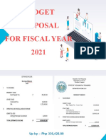 Budget Proposal For Fiscal Year 2021