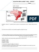 1 ATIVIDADE AVALIATIVA EM CLASSE 7 ANO (1) Populacao Do Brasil