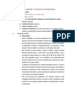 Analisis Literario El Poder de La Autodisciplina