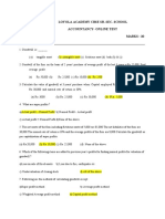 Accountancy Online Test Answer Key