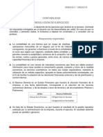 Contabilidad Resolución de Ejercicios: Semana 5 / Unidad Iii