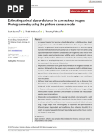 Methods Ecol Evol - 2022 - Leorna - Estimating Animal Size or Distance in Camera Trap Images Photogrammetry Using The