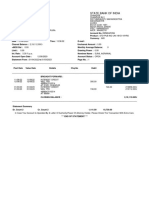 Statement of Account: State Bank of India