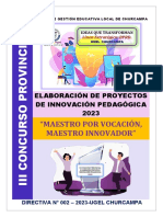 Directiva #002 - 2023 Iii Concurso Proyectos de Innovación - Anexos