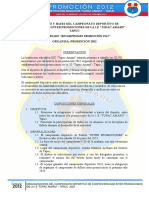 Bases y Reglamento Del Campeonato Inter Promociones - 2023