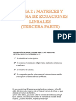 Matrices y Sistema de Ecuaciones Lineales Tercera Parte