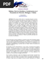 Laiseca, L. Nihilsmo, Fin de La Metafisica y Secularizacion en El Pensamiento de Nietzsche, Heidegger y Vattimo