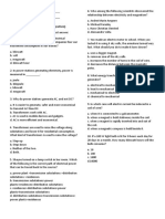 Pre Assessment (Electricity and Magnetism)