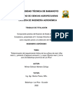 "Determinación Del Requerimiento Hídrico de Los Cultivos Pimenton.