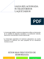 Hemorragia Relacionada Con Trastornos Plaquetarios