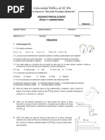 Segundo Examen Parcial 1-2023 Fisica