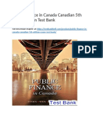 Public Finance in Canada Canadian 5th Edition Rosen Test Bank