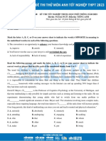 Đề phát triển minh họa Tiếng Anh 2023 chuẩn cấu trúc - Lời giải - Đề số 48