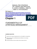 Solution Manual For Strategic Management Theory and Practice 3rd Edition John A Parnell Isbn 10 142662882x Isbn 13 9781426628825