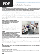 Major Chemicals Used in Textile Wet Processing