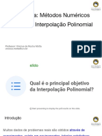 Aula - 05 - UVV - Interpolação Polinomial - PARTE I