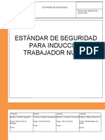 Estadar de Seguridad Induccion Trabajador Nuevo Word