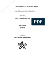 Protocolo y Procedimiento de Servivio Al Cliente