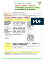 Sesión de Aprendizaje de Ciencia y Tecnología